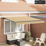 Skrovita tenda Šareni 300 x 250 cm Poliester i čelik