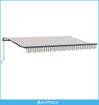 Skrovita tenda Svijetlo siva i bijela. 500 × 300 cm - NOVO