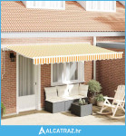 Skrovita tenda Žuta 400 x 200 cm tkanina - NOVO