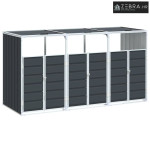 Spremište za 3 kante za otpad antracit 216x81x115 cm čelično - Antraci