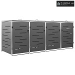 Spremište za četiri kante za smeće 276,5x77,5x115 cm čelično