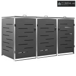 Spremište za kante za smeće 207 x 77,5 x 115 cm čelično