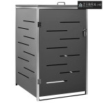Spremište za kantu za smeće 69x77,5x115 cm nehrđajući čelik - Antracit