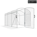 Staklenik s tunelom za hodanje, prozirna folija, okvir od pocinčanog č