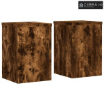 Stalci za biljke 2 kom 25x25x35 cm konstruirano drvo - Dimljeni hrast