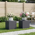 Stalak za biljke 2 pcs Antracit 40 x 40 x 40 cm Pocinčani čelik - Antr