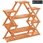Stalak za cvijeće 110 x 25 x 105 cm od masivne jelovine - Svjetlosmeđa