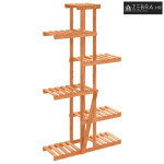 Stalak za cvijeće 75 x 25 x 140,5 cm od masivne jelovine - Svjetlosmeđ