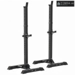 Stalak za utege, set od 2, nosivost do 150 kg, podesiv po visini, čeli