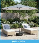 Suncobran za vrt s LED svjetlima i postoljem 300 x 300 cm - NOVO