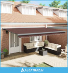 Tenda na automatsko uvlačenje smeđa 500 x 300 cm - NOVO