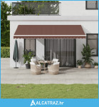 Tenda na automatsko uvlačenje smeđa 500x350 cm - NOVO