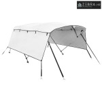 Tenda bimini s 4 luka i bočnim stijenkama 243x(200-213)x137 cm - Bijel