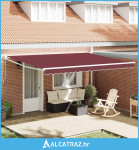 Tenda na ručno uvlačenje bordo 450 x 300 cm - NOVO