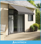 Tenda na uvlačenje antracit 200 x 150 cm od tkanine i čelika - NOVO