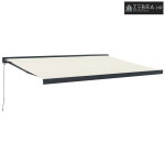 Tenda na uvlačenje krem 4,5 x 3 m od tkanine i aluminija - Krema (antr