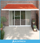 Tenda na uvlačenje narančasto-smeđa 3x2,5 m tkanina i aluminij - NOVO