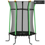 Trampolin za djecu, 122 x 111 cm, sa zaštitnom mrežom, obložen, čelik,