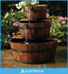 Ubbink vrtna fontana s vodopadom i setom od 3 drvene bačve - NOVO