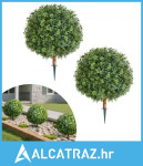 Umjetna topiarna stabla šimšira s prizemnim klasom, 2 seta 559 mm umje