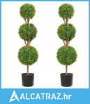 Umjetni šimširovi ukrasi, visoki 122 cm (2 komada), 3 umjetne biljke u