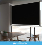 Uvlačiva bočna tenda za terasu 160 x 300 cm crna - NOVO