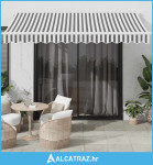 Uvlačiva tenda antracit i bijela 3,5x2,5 m tkanina i aluminij - NOVO