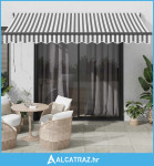 Uvlačiva tenda antracit i bijela 3,5x2,5 m tkanina i aluminij - NOVO