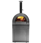 Vanjska kuhinja Crni inox modulna peć za pizzu na drva 7905