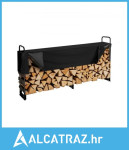 Vanjski stalak za drva za ogrjev 2,4 m s poklopcem, 244 cm x 36 cm x 1