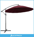 Viseći suncobran bordo 3 m s aluminijskim stupom - NOVO