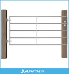 Vrata za polje s 5 šipki čelična (95 - 170) x 90 cm srebrna - NOVO