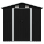 Vrtna kućica za pohranu antracit čelična 204 x 132 x 186 cm