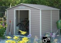 Vrtna metalna kućica-šupa-za alat- 8,25 m2 - 2,7m x 3,1m - SIVA