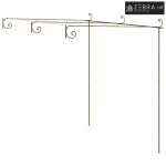 Vrtna pergola antikna smeđa 3 x 3 x 2,5 m željezna