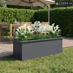 Vrtna posuda za sadnju s LED svjetlom Antracit 30 x 100 x 30 cm - Antr