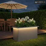 Vrtna posuda za sadnju s LED svjetlom Antracit 30 x 60 x 30 cm - Antra