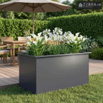 Vrtna posuda za sadnju s LED svjetlom Antracit 50 x 100 x 48 cm - Antr
