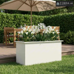 Vrtna posuda za sadnju s LED svjetlom Bijela 50 x 100 x 48 cm - Bijela