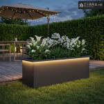 Vrtna posuda za sadnju s LED svjetlom Crna 30 x 100 x 30 cm - Crna 30