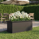 Vrtna posuda za sadnju s LED svjetlom Crna 40 x 100 x 40 cm - Crna 40