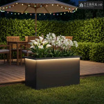 Vrtna posuda za sadnju s LED svjetlom Crna 40 x 80 x 40 cm - Crna 40 x