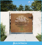 Vrtna vrata 85 x 75 cm od čelika COR-TEN s uzorkom stabla - NOVO