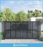 Vrtna vrata antracit boje 300x125 cm čelik - NOVO