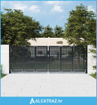 Vrtna vrata antracit boje 300x75 cm čelik - NOVO