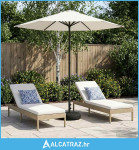 Vrtni Parasol s Podnožjem 230 x 230 cm Poliester Pravokutni - NOVO