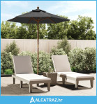 Vrtni suncobran s drvenim stupom antracit 196 x 231 cm - NOVO
