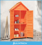 Vrtno spremište za alat smeđe 89x52,5x175 cm masivna borovina - NOVO