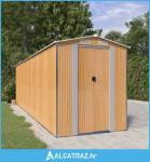 Vrtno spremište svjetlosmeđe 192 x 689 x 223 cm pocinčani čelik - NOVO