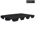 Zamjenski krov za vrtnu ljuljačku crni 188/168 x 145/110 cm - Crna 188